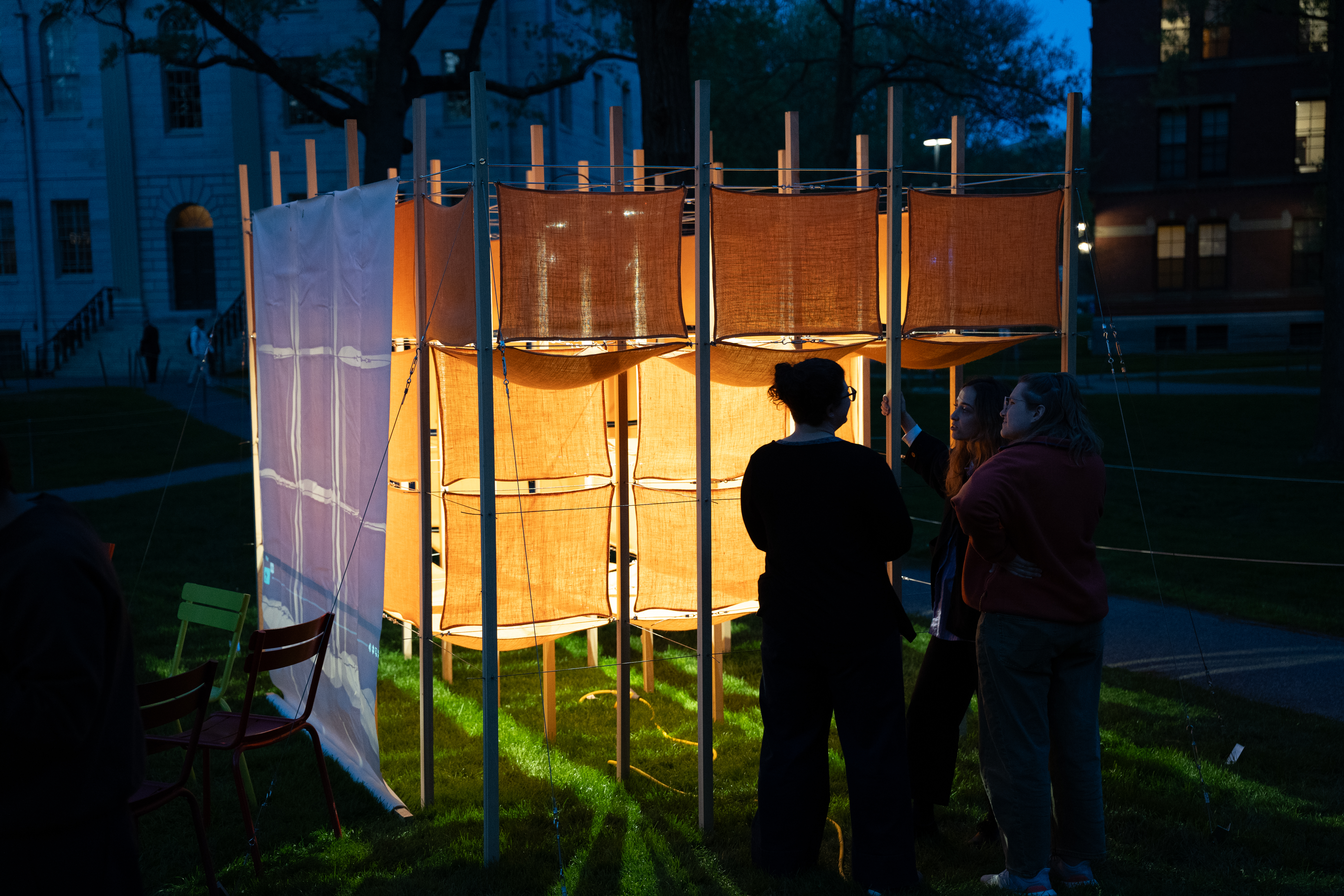 Photo of STRATA installation by Eric Rannestad. Harvard Arts Festival. Cambridge, MA. 2025